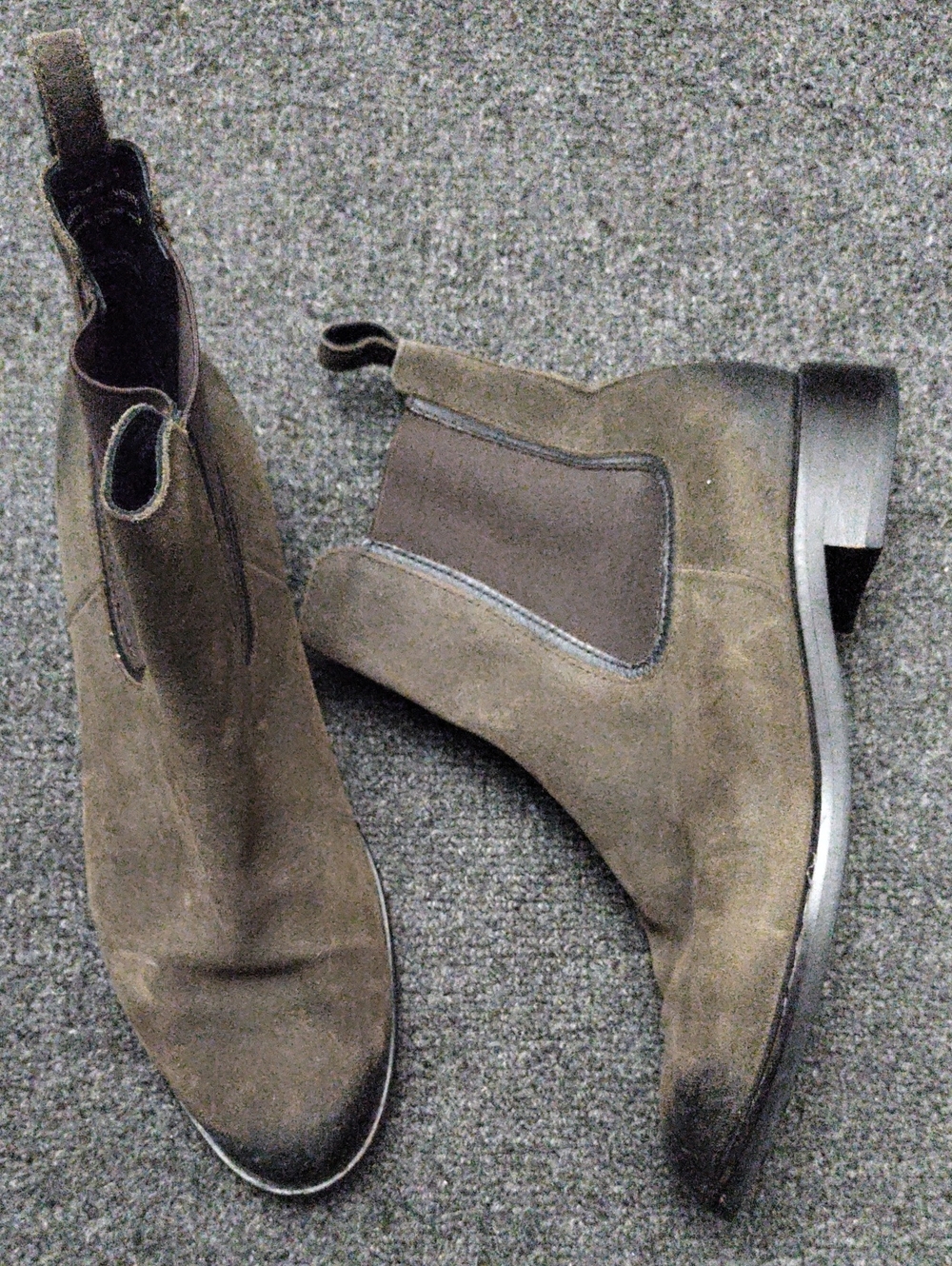 Thursday Boot Company Olive/Brown Suede Ankle Boots